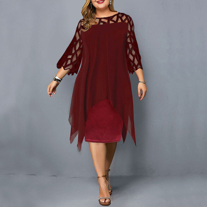 Kristyn | Chic Plus Size Midi Dress For Modern Women