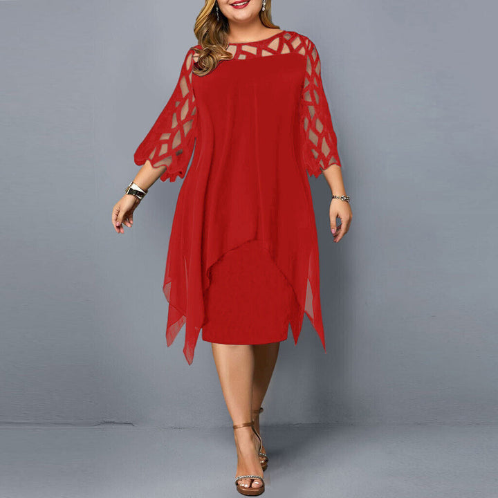 Kristyn | Chic Plus Size Midi Dress For Modern Women
