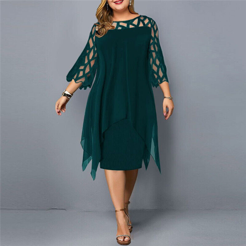 Kristyn | Chic Plus Size Midi Dress For Modern Women