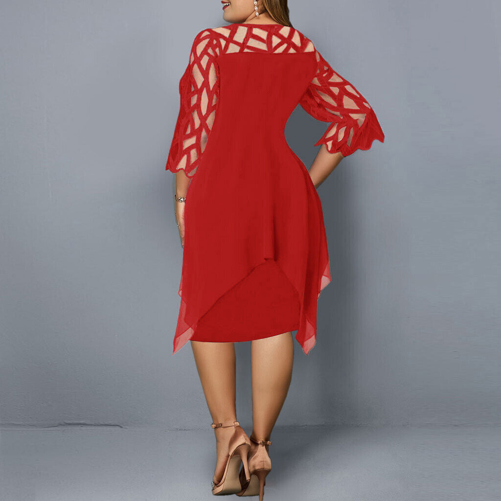 Kristyn | Chic Plus Size Midi Dress For Modern Women