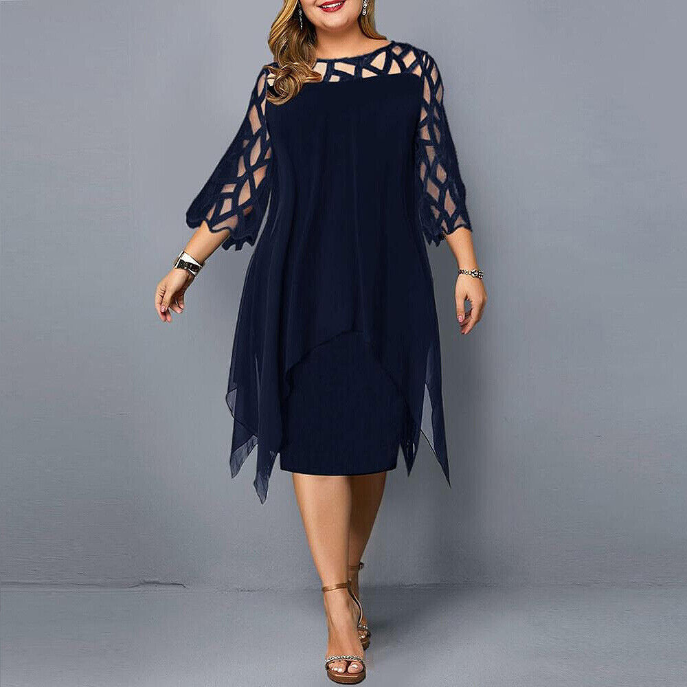 Kristyn | Chic Plus Size Midi Dress For Modern Women