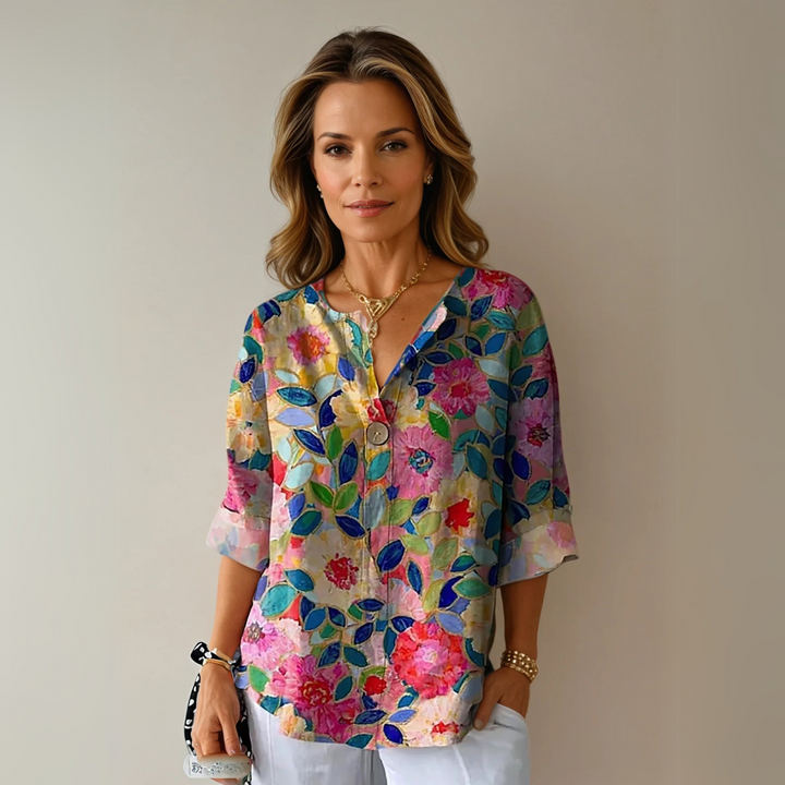 Layla™ | Chic Floral Print Blouse