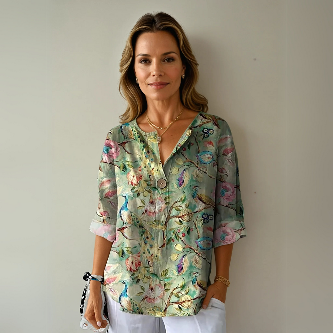 Layla™ | Chic Floral Print Blouse