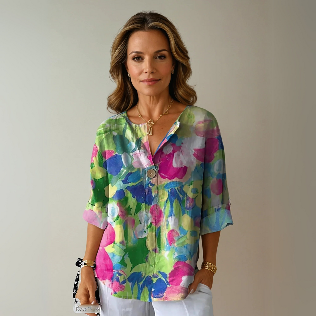 Layla™ | Chic Floral Print Blouse