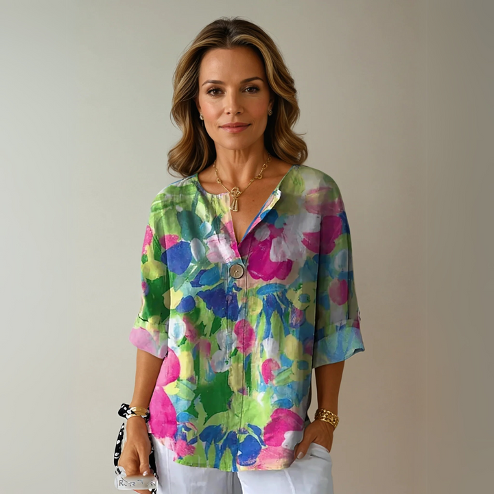 Layla™ | Chic Floral Print Blouse